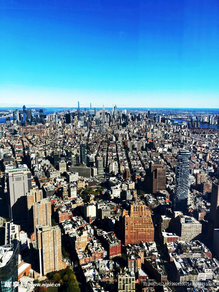 高空俯瞰城市全景