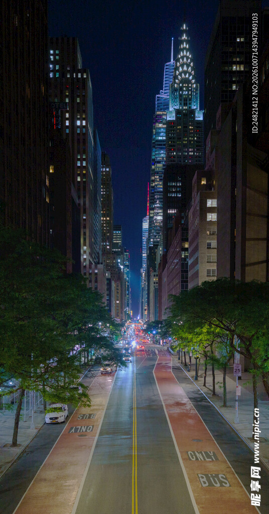 城市夜景街道风光
