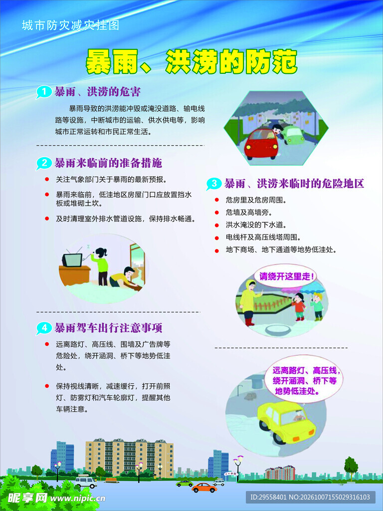 暴雨洪涝的防范