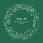 科学元素环形装饰边框