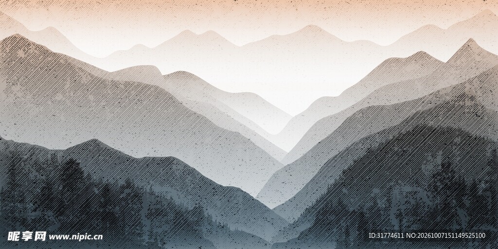 水墨山水背景