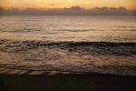 海岸黄昏落日风光