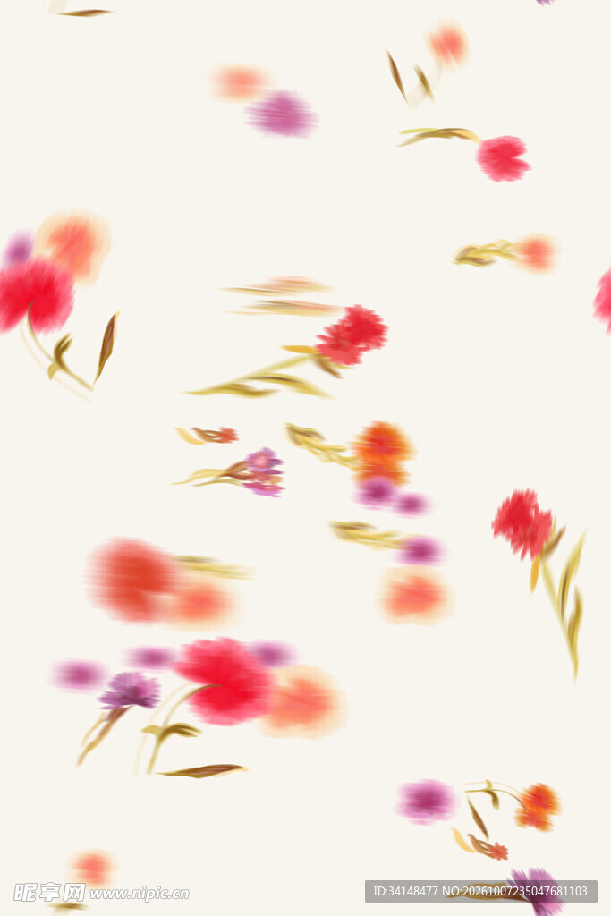 水彩碎花无缝装饰图案