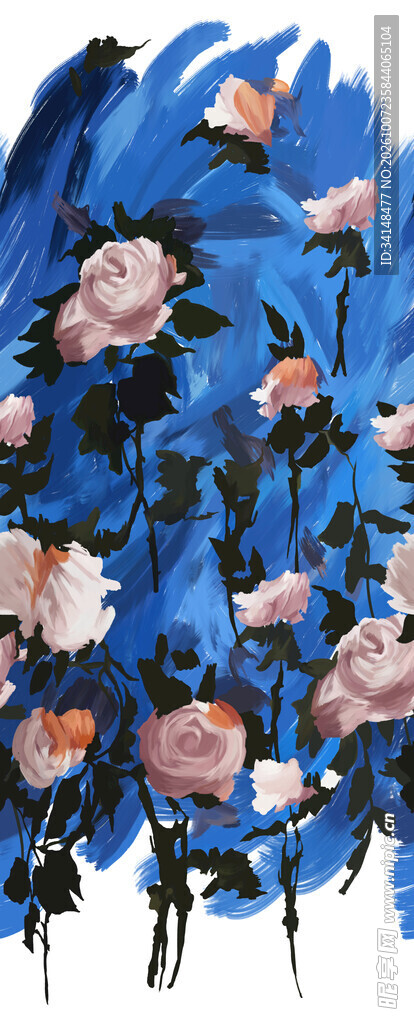 写意花卉国画作品