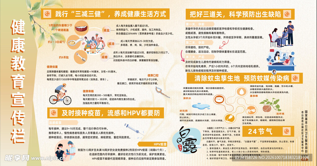 健康教育宣传栏2026年9月