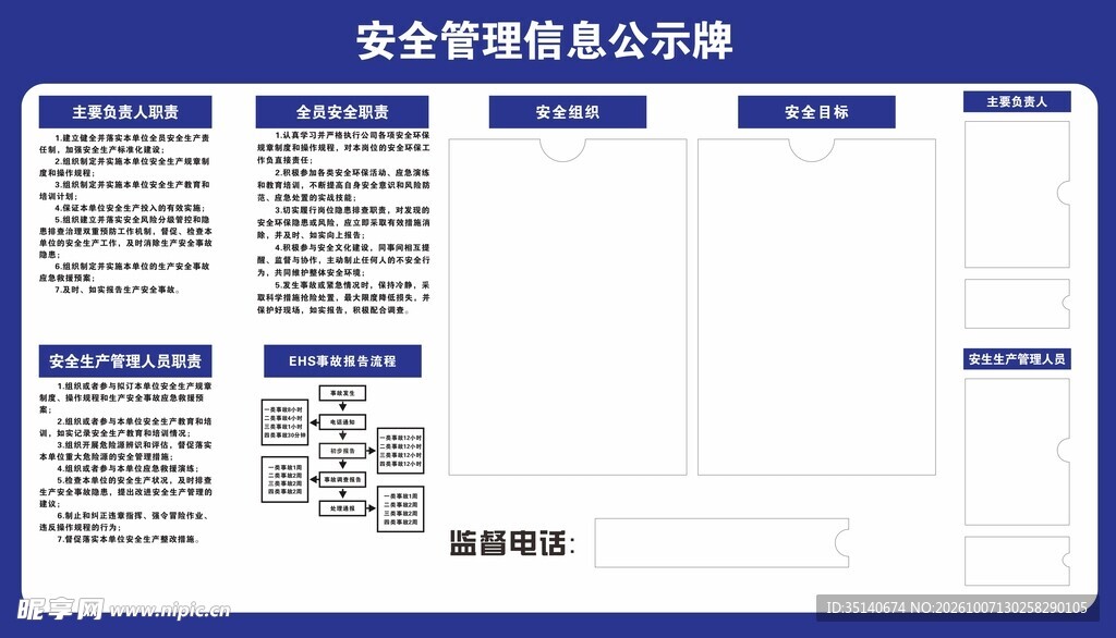 安全管理信息公示牌