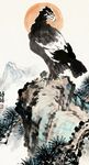 雄鹰立石图