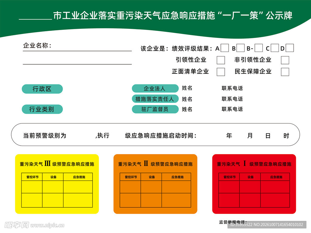 重污染天气应急响应一厂一策图片