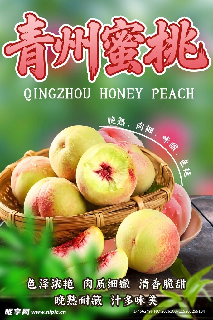 青州蜜桃宣传海报