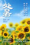 处暑节气向日葵海报