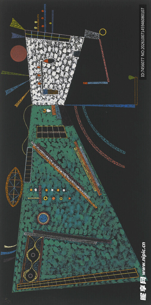 抽象几何人形艺术画