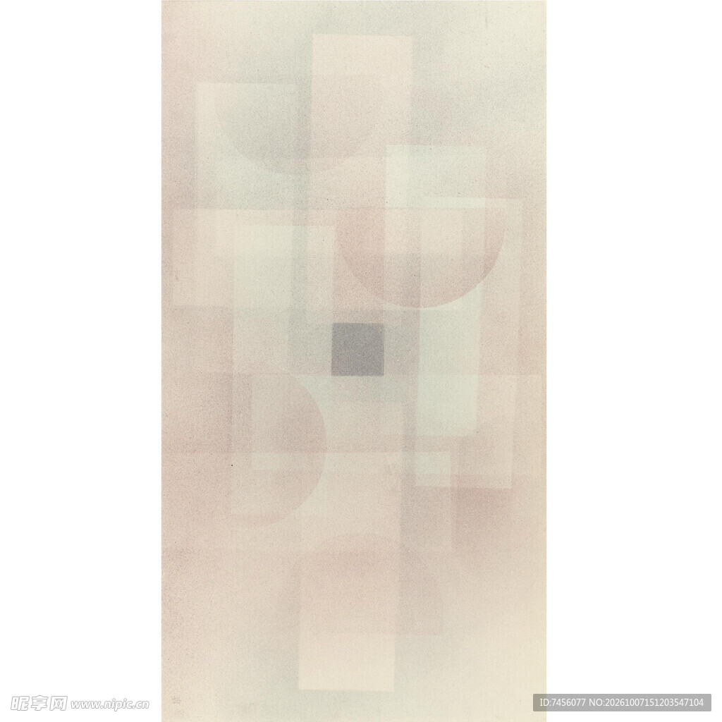 浅调抽象几何装饰画