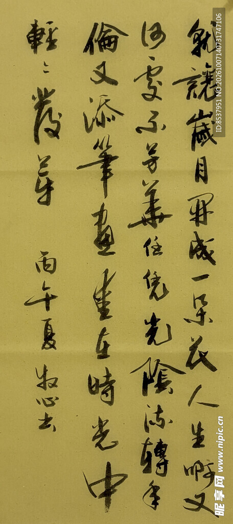 就让岁月开成一朵花 杨克东书法