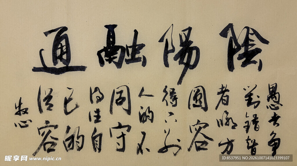 阴阳融通 杨克东书法作品