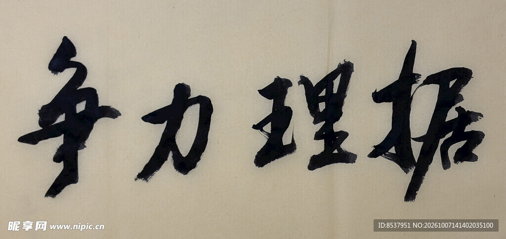 据理力争 杨克东书法作品