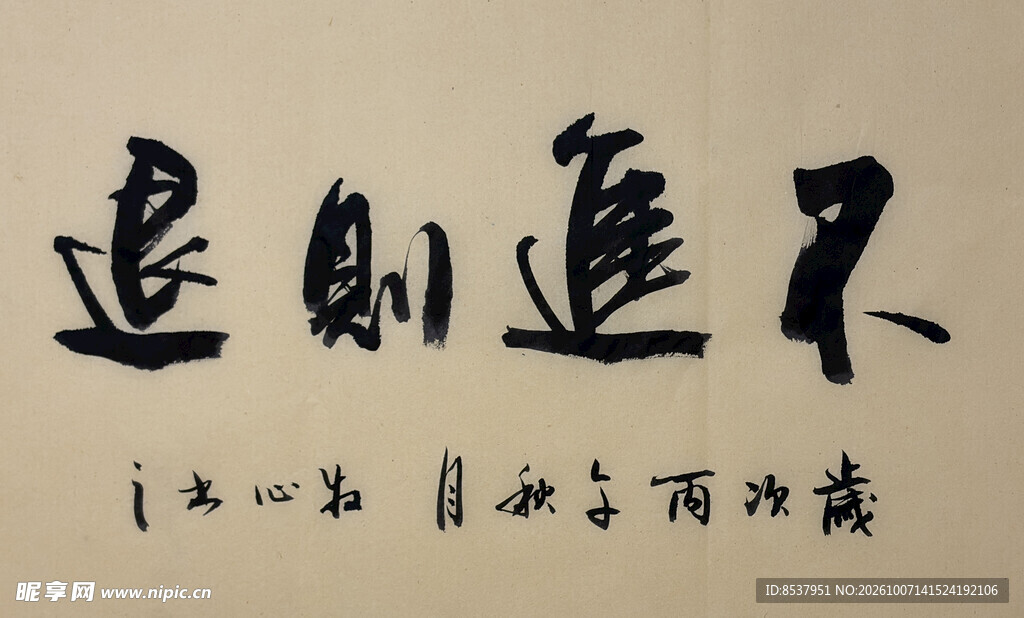 不进则退 杨克东书法作品