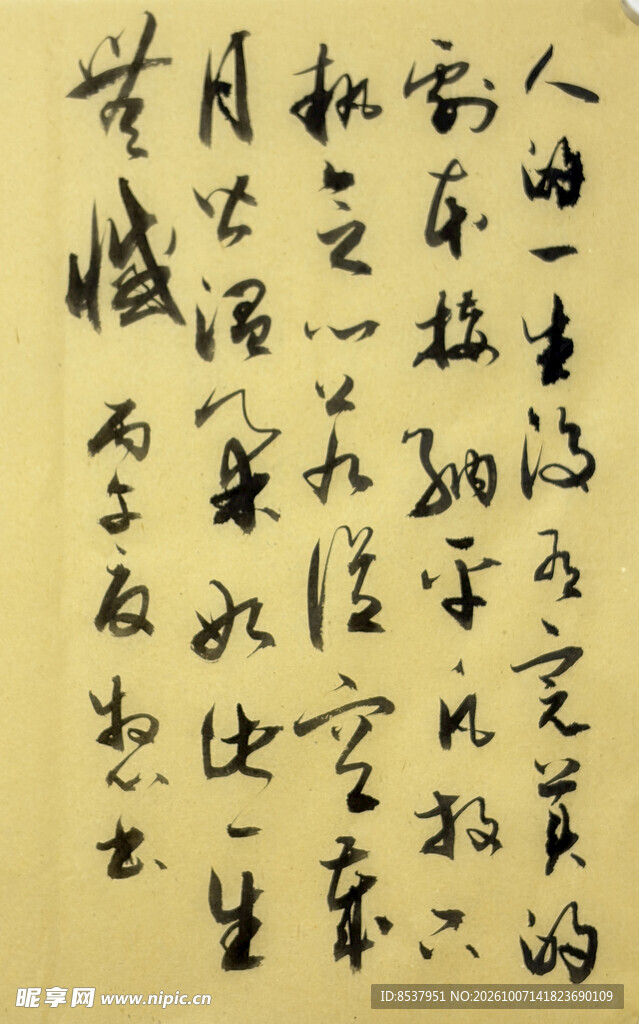 人的一生 杨克东书法作品