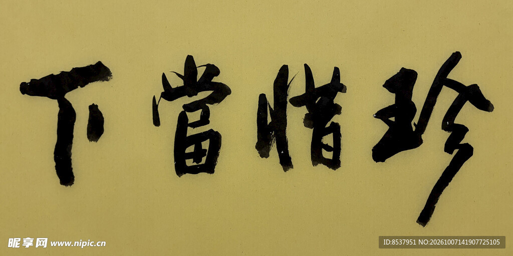 珍惜当下 杨克东书法作品