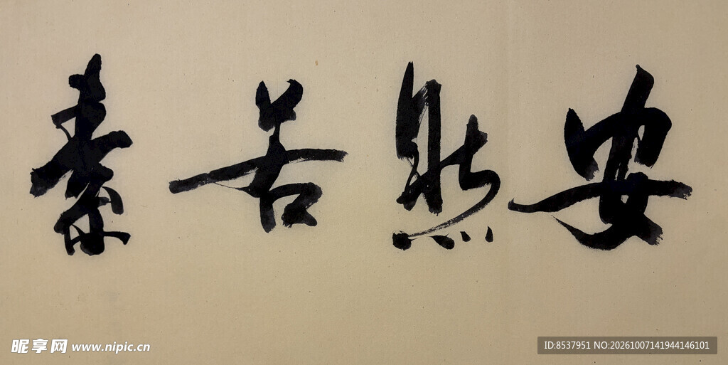 安然若素 杨克东书法作品