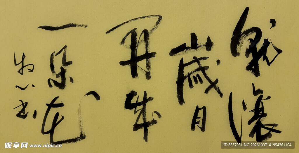 就让岁月开成一朵花 杨克东书法