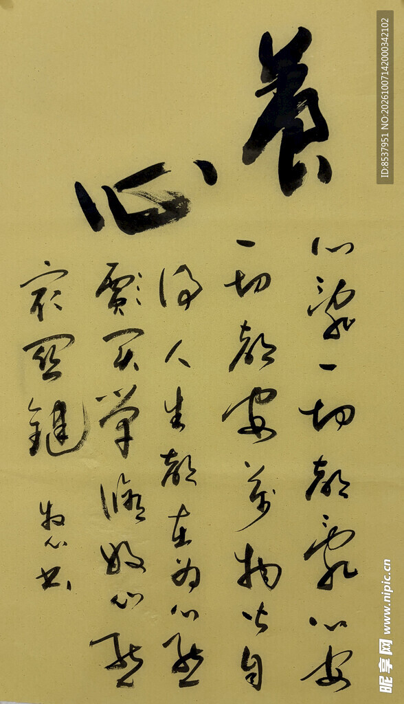 养心 杨克东书法作品