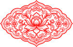 中式传统莲花吉祥纹样