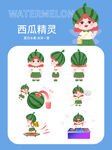 西瓜精灵卡通形象合集