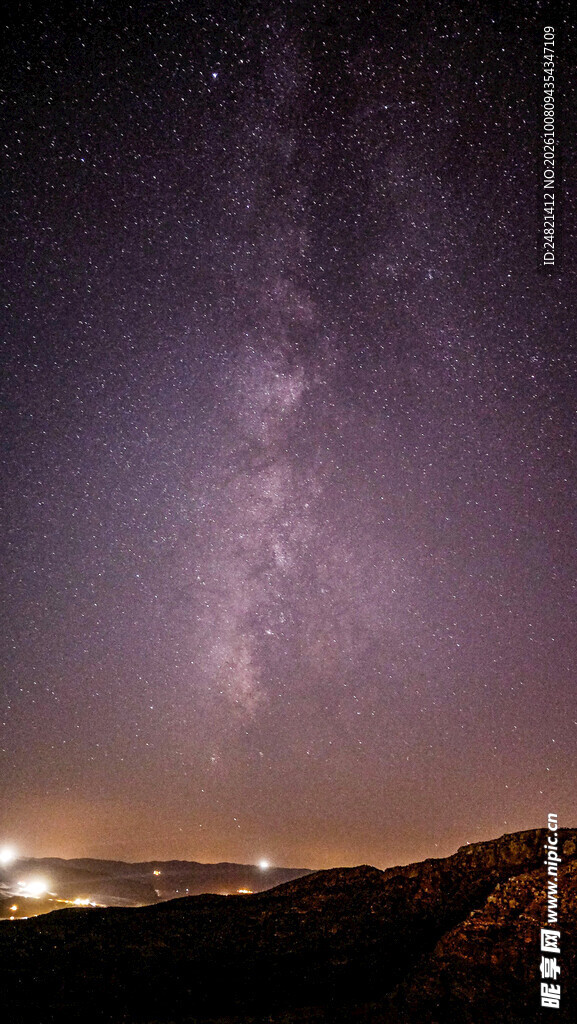 郊野星空银河夜景