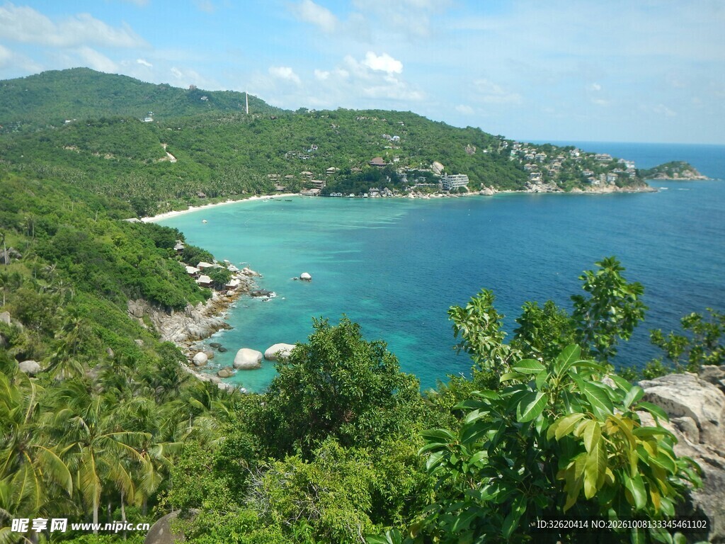 热带滨海海湾风光