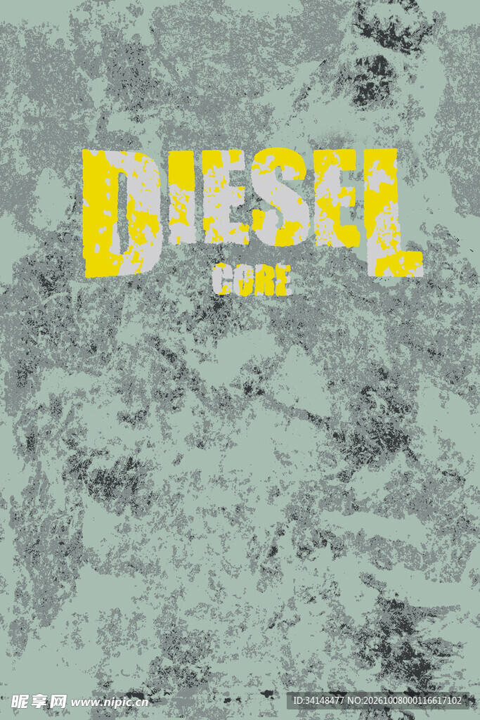做旧DIESEL文字纹理背景