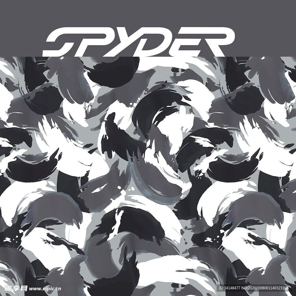 Spyder黑白迷彩图案