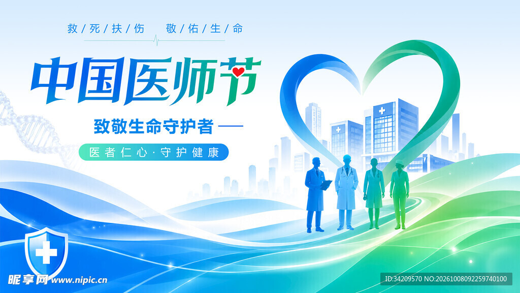 中国医师节宣传海报