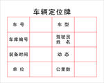 车辆定位牌