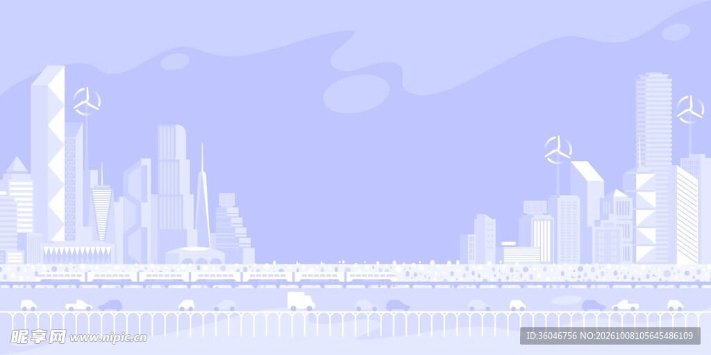 淡紫城市背景