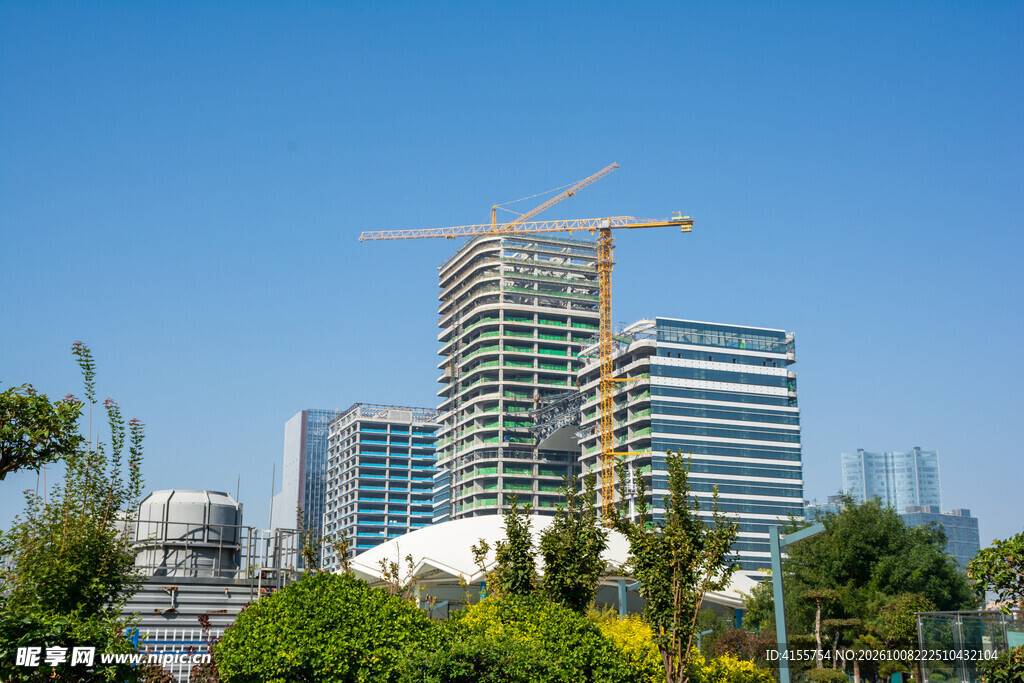 城市在建高楼景观