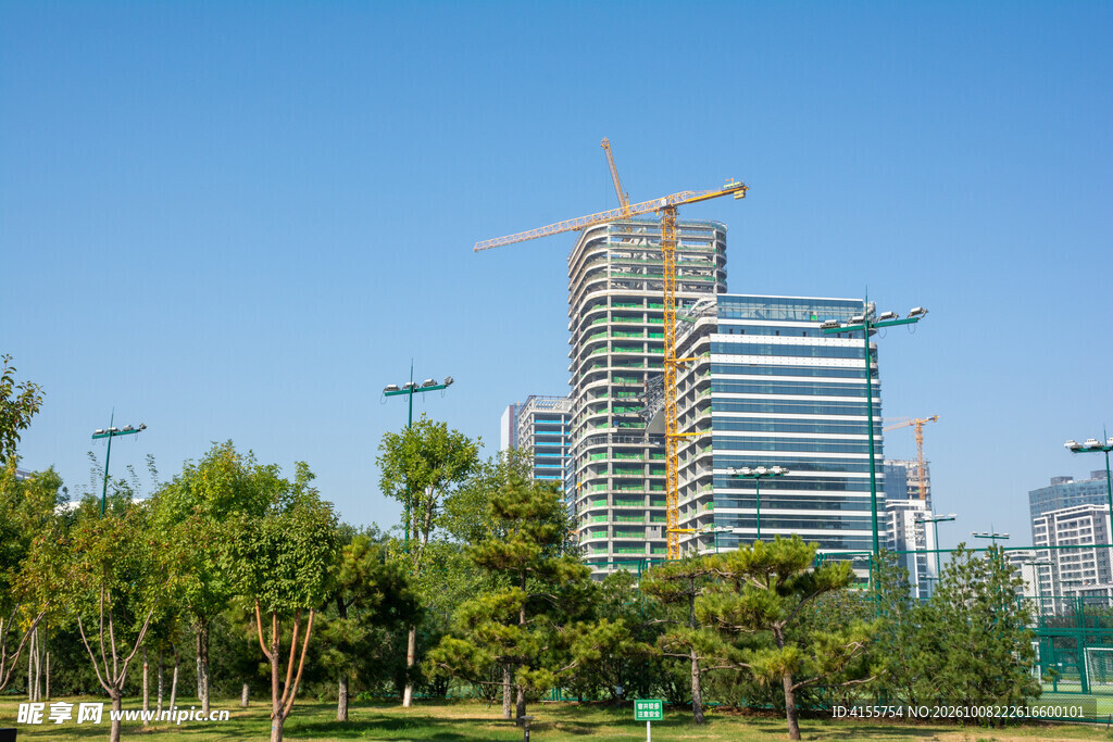 城市在建高楼景观