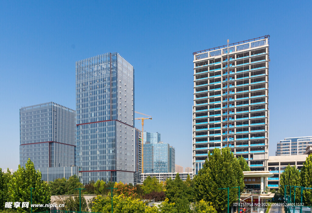 城市现代高层写字楼群