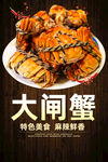 大闸蟹特色美食海报