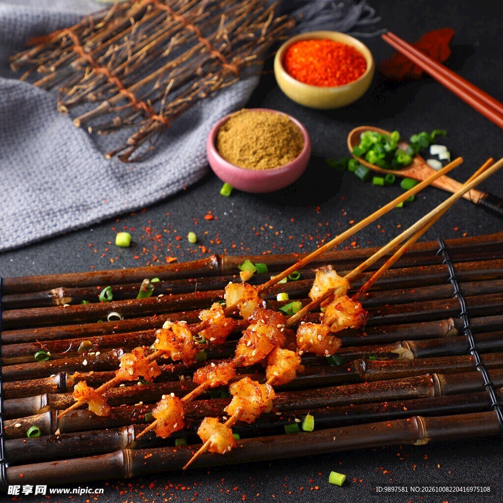 香辣烤串风味小吃