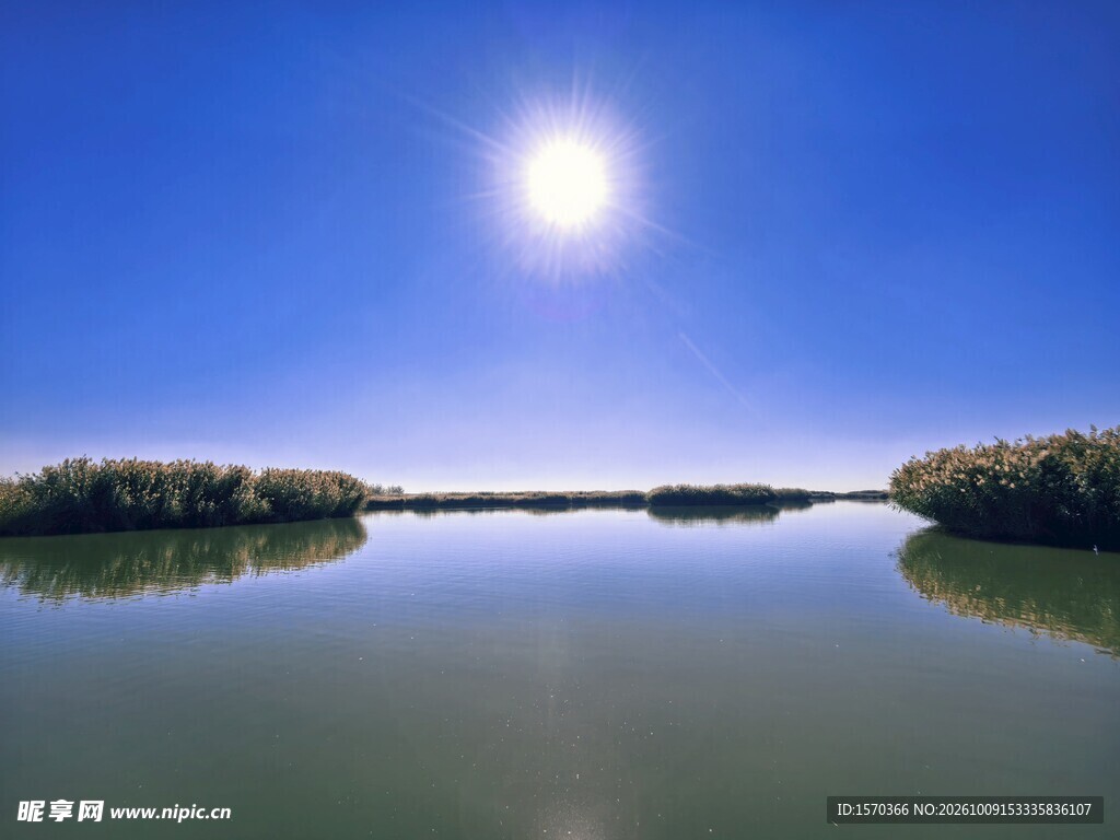 晴日下的静谧河流