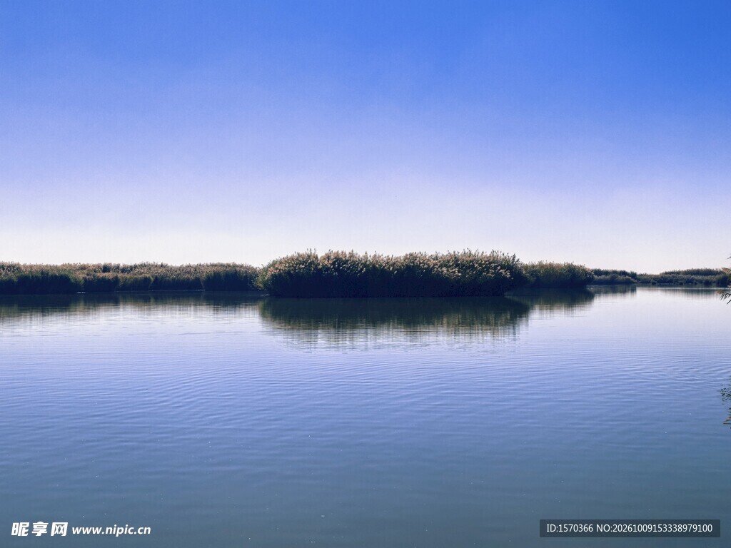 静谧湖景自然风光