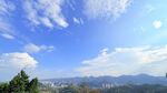 蓝天白云远山自然风景