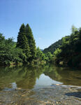 原生态山林溪水风光