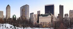 冬日城市建筑群远景