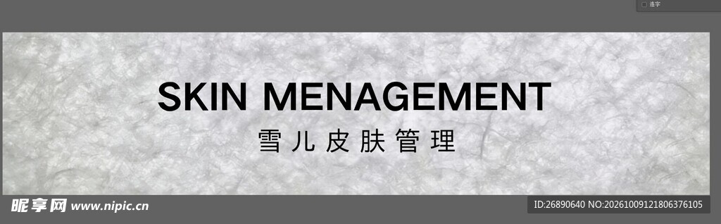 皮肤管理文字标识