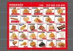汉堡菜单价目表