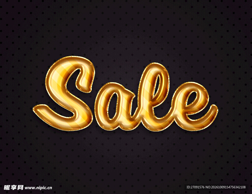 金色Sale艺术字