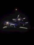 月夜下的中式古建