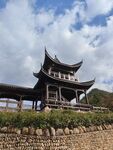 郊野中式古亭风光