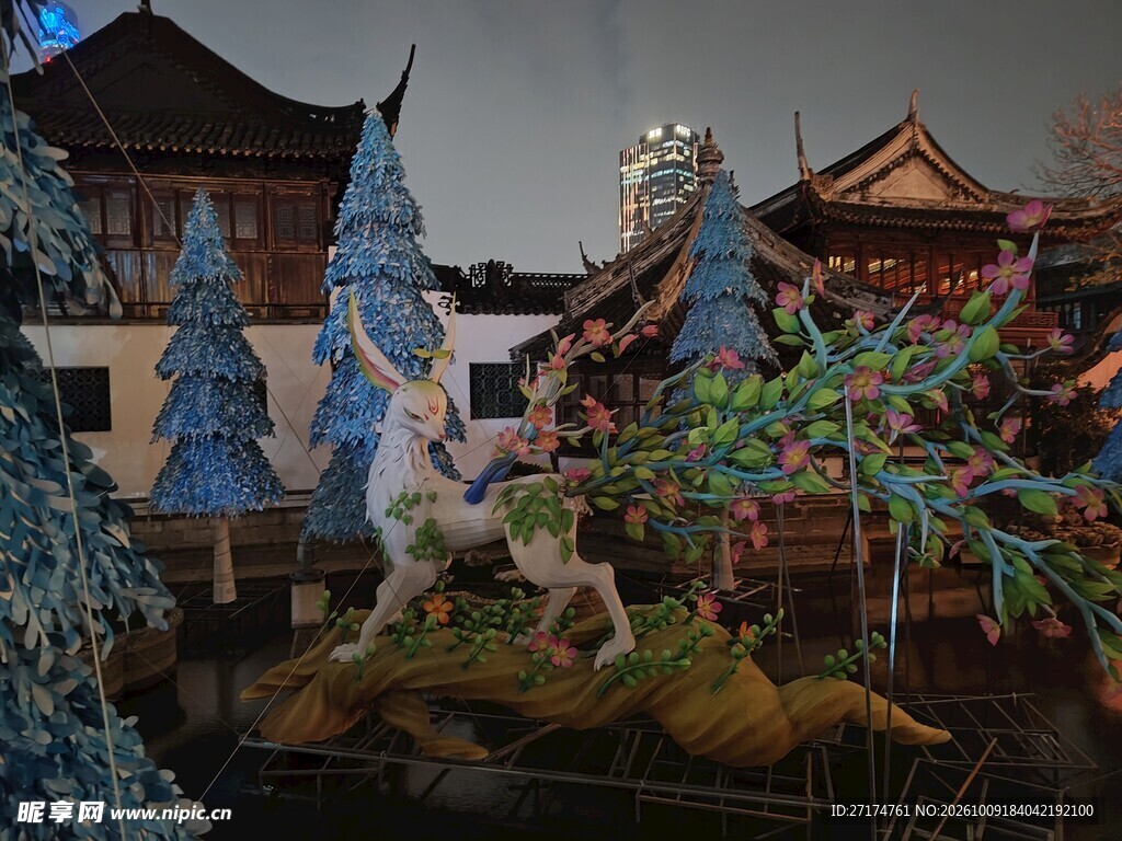 古建园林夜景风光